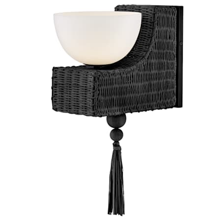 Hinkley Lighting Thalia 13" Tall LED Wall Sconce with Etched Opal Glass Shade Black