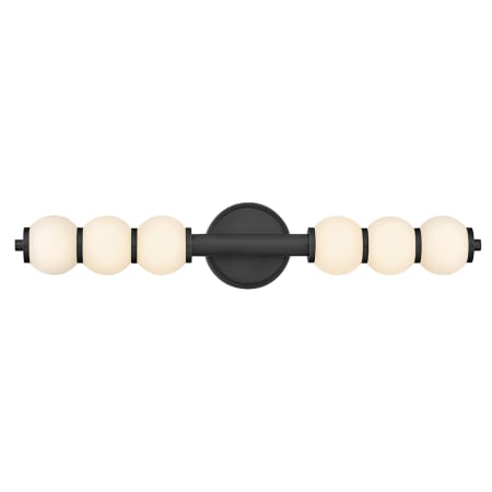 Hinkley Lighting Trigo 2 Light 31" Wide LED Vanity Light with Etched Opal Glass Shades Black