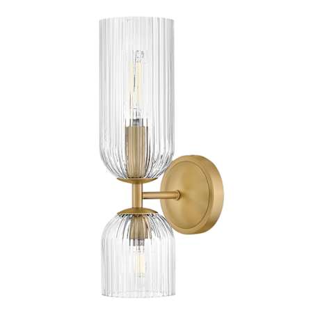 Hinkley Lighting Ava 2 Light 16" Tall Wall Sconce Lacquered Brass