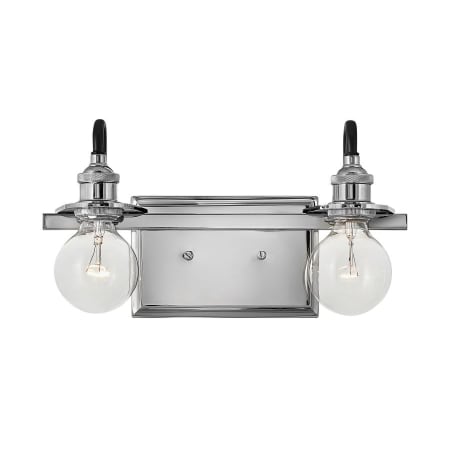 Hinkley Lighting Baxter 2 Light 14" Wide Bathroom Vanity Light Polished Nickel