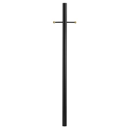 Hinkley Lighting 7' Direct Burial Post with Ladder Rest, Photocell, and 3" Fitter Diameter Black