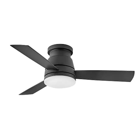 Hinkley Lighting Trey 44" 3 Blade Indoor / Outdoor Smart LED Ceiling Fan Matte Black