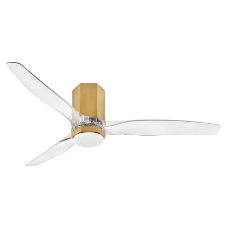Hinkley Lighting Facet 52" 3 Blade Indoor / Outdoor Hugger LED Ceiling Fan with Remote Control Heritage Brass