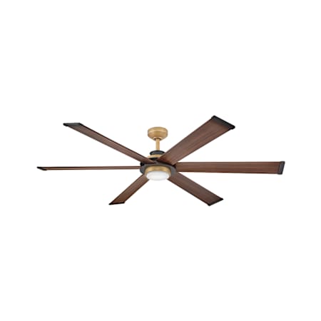 Hinkley Lighting Andros 64" 6 Blade Indoor Smart LED Ceiling Fan Heritage Brass / Matte Black / Walnut