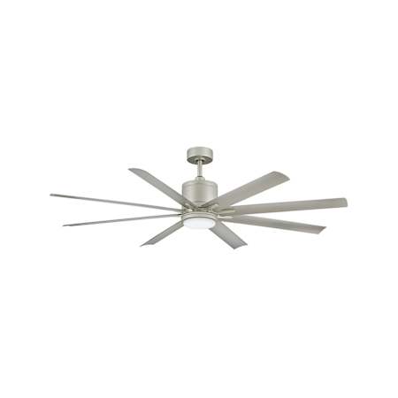 Hinkley Lighting Vantage 66" 8 Blade Indoor/Outdoor Smart LED Ceiling Fan Brushed Nickel