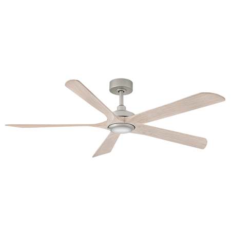 Hinkley Lighting Layton 5 Blade Indoor Smart LED Ceiling Fan Brushed Nickel / Bleached Ashwood