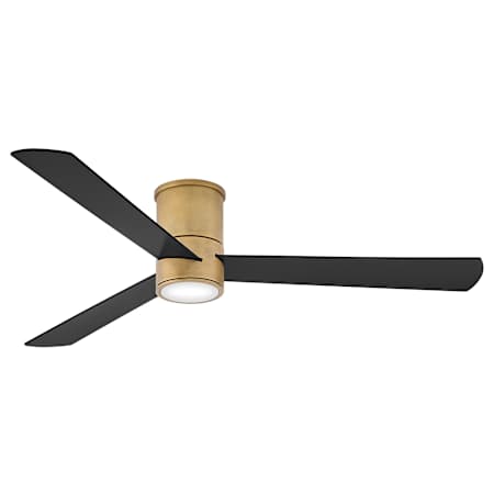 Hinkley Lighting Speck Flush 3 Blade Indoor Smart LED Ceiling Fan Heritage Brass