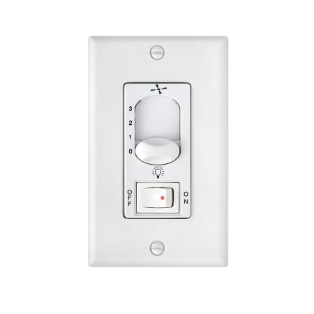 Hinkley Lighting 3" Wide Single Gang 3 Speed Sliding Ceiling Fan Wall Control with On/Off Switch White
