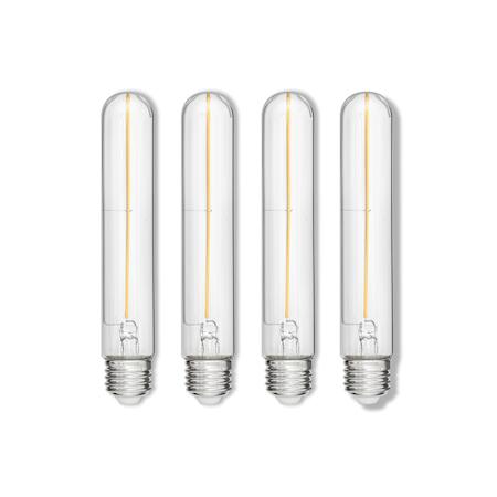 Hinkley Lighting LumiGlo Bulb Pack of (4) 7" Long 2 Watt Clear Medium (E26) Base T10 LED Bulbs - 160 Lumens, 2400K, and 90 CRI N/A