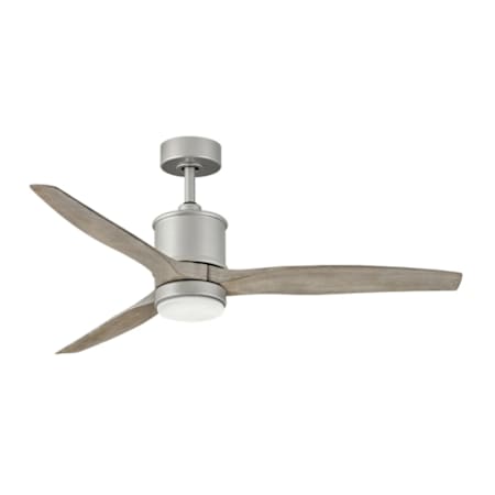 Hinkley Lighting Hover 60" Smart LED Indoor / Outdoor Ceiling Fan with HIRO Remote Control Brushed Nickel