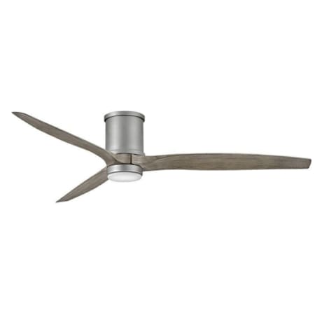 Hinkley Lighting Hover Flush 72" 3 Blade Smart LED Outdoor Ceiling Fan with HIRO Control Brushed Nickel