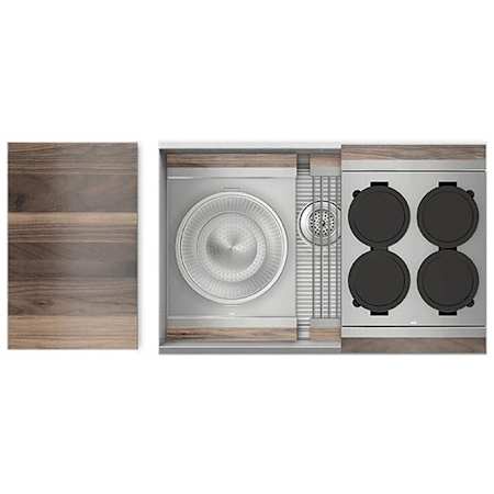 Home Refinements by Julien Smart Station 31-1/2" x 20-3/8" Undermount Single Basin Stainless Steel Kitchen Sink with Basin Rack, Colander, Cutting Board and Drain Board Stainless Steel