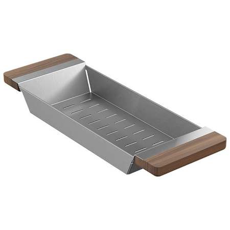 Home Refinements by Julien 17-1/4" x 6" x 2-1/4" Stainless Steel Colander Stainless Steel