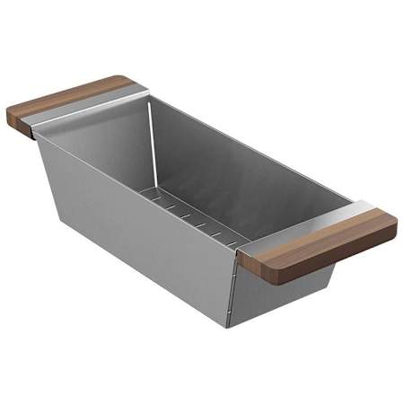 Home Refinements by Julien 17-1/4" x 6" x 4-1/4" Stainless Steel Colander Stainless Steel