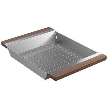 Home Refinements by Julien 17-1/4" x 12" x 2-1/4" Stainless Steel Colander Stainless Steel