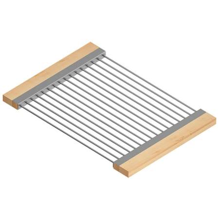 Home Refinements by Julien 17" x 12" Wide Stainless Steel Drying Rack Stainless Steel / Maple