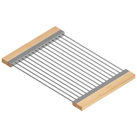 Home Refinements by Julien 18" x 12" Wide Stainless Steel Drying Rack Stainless Steel / Maple