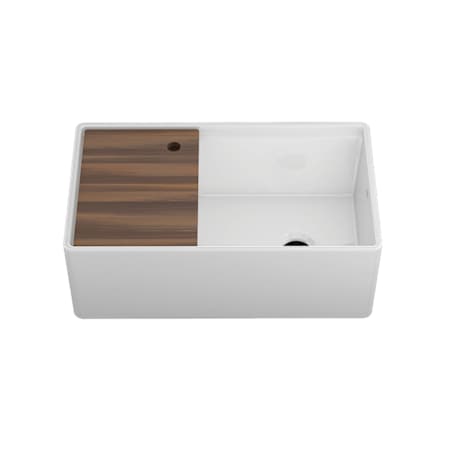 Home Refinements by Julien Fira 32-3/4" Farmhouse Single Basin Fireclay Kitchen Sink Fireclay