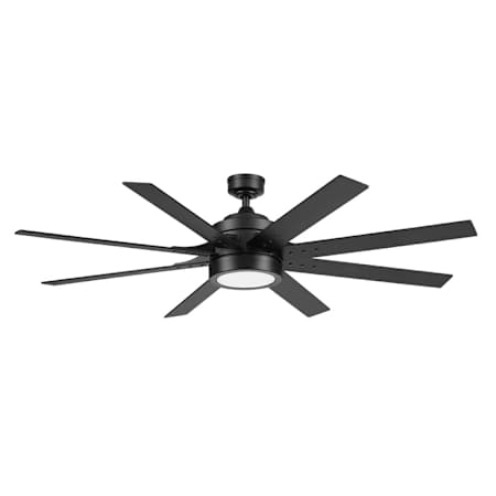 Honeywell Ceiling Fans Xerxes 62" 8 Blade Indoor LED Ceiling Fan Black