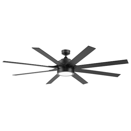 Honeywell Ceiling Fans Xerxes 70" 8 Blade Indoor / Outdoor LED Ceiling Fan Black