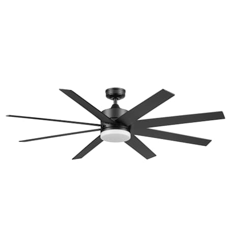 Honeywell Ceiling Fans Kildee 62" 8 Blade Indoor / Outdoor LED Ceiling Fan Black