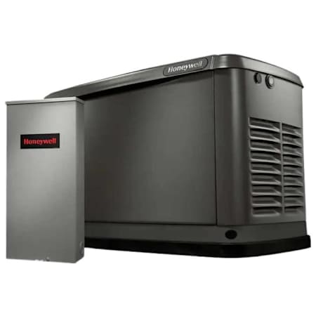 Honeywell Generators 22kW Air-Cooled Standby Generator with Precision Power Technology and Smart Switch Dark Gray
