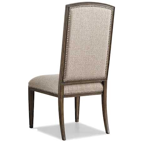 Hooker Furniture 46 Inch Tall Fabric Dining Chair from the Rhapsody Collection Rustic Walnut