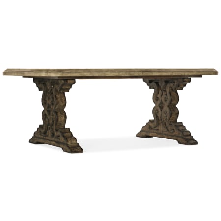 Hooker Furniture Le Vieux 86"W Rustic Luxury Formal Double Pedestal Dining Table w/ (2) 18" Leaves from La Grange Flemish Barnwood