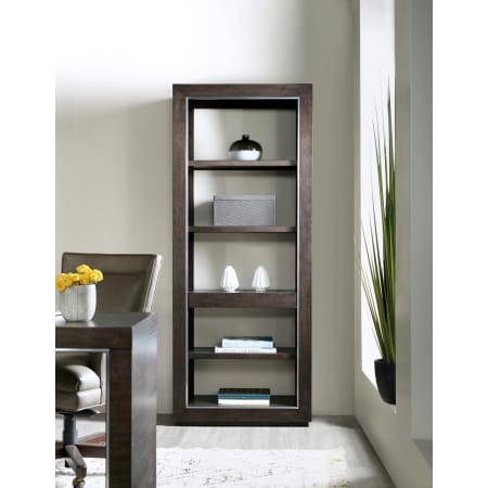 Hooker Furniture House Blend 76" x 31" 5 Shelf Contemporary Etagere Book Case Bookshelf Shelving Unit Dark Roast
