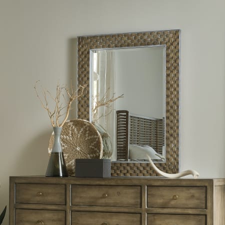Hooker Furniture 36-3/4" W x 48" H Rectangular Framed Bathroom Mirror Cliffside Brown