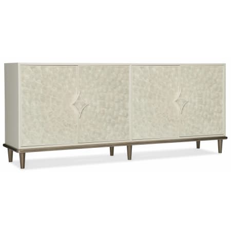 Hooker Furniture 76" Wide Poplar Media Center from the Corinth Collection Creamy White Capiz