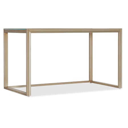 Hooker Furniture Komen 52" Pecan Writing Desk Gold / Pink