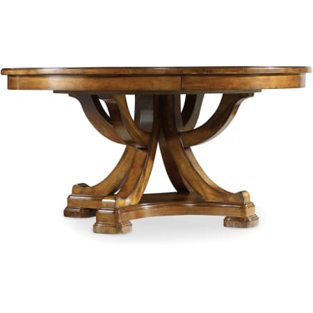 Hooker Furniture Tynecastle 60" Diameter English Manor Hunt Country Pedestal Style Dining Table with (1) 18" Leaf Warm Chestnut