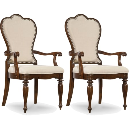 Hooker Furniture 42-1/4 Inch Tall Fabric Dining Chair from the Leesburg Collection Rich Traditional Mahogany