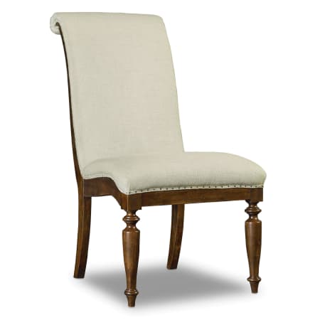 Hooker Furniture Archivist 22" Wide Fabric Dining Chair with Nailhead Trim Bronze / Dark Wood