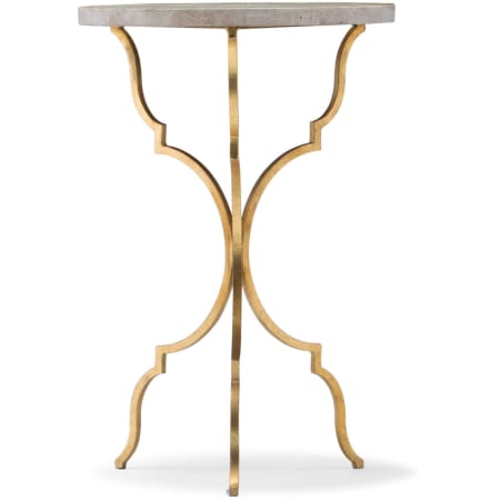 Hooker Furniture 16 Inch Wide Iron and Travertine Accent Table Gold