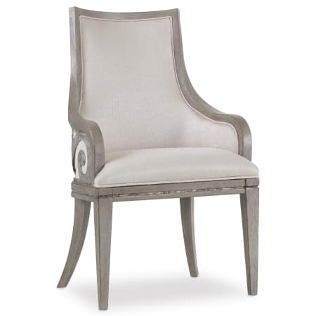 Hooker Furniture Sanctuary 24" Wide Arm Oak Veneer Dining Chair Shimmering Boucle / Epoque