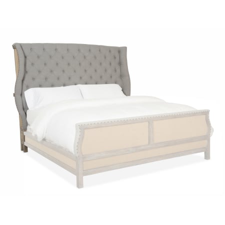 Hooker Furniture Bon Vivant De-Constructed King Headboard with Tufted Burlap Upholstery from the Boheme Collection Antique Milk