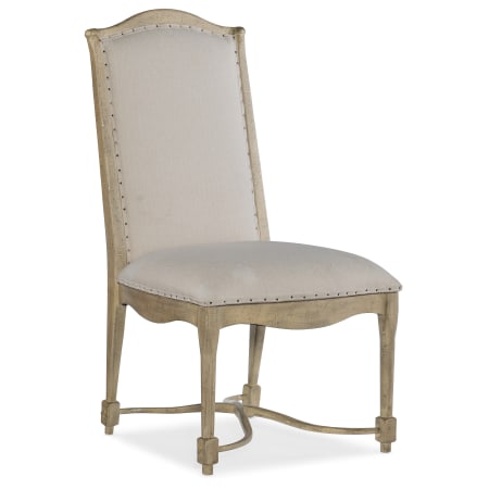Hooker Furniture Ciao Bella 23" Wide Fabric Dining Chair with Nailhead Trim Tuscan Cream / Distressed Natural