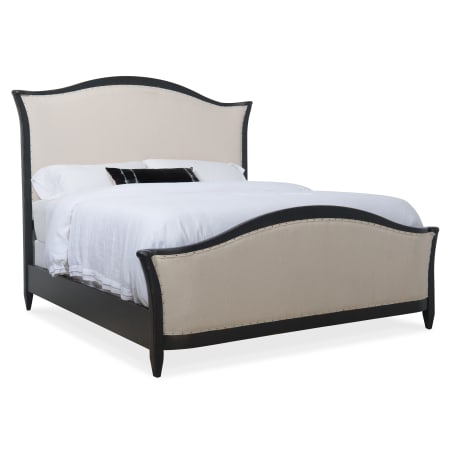 Hooker Furniture Ciao Bella California King Upholstered Bed with Nailhead Trim Tuscan Cream / Black