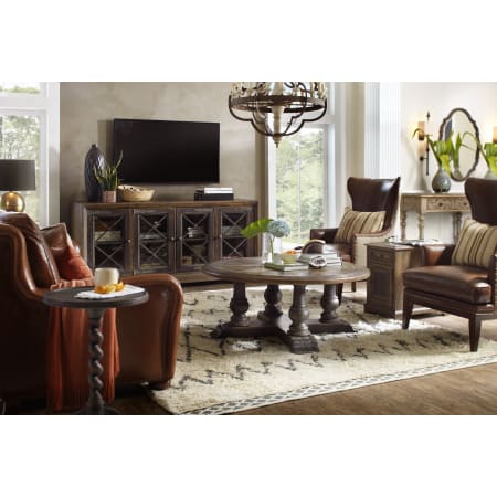 Hooker Furniture-5960-55476-MULTI-Lifestyle of Medina Coffee Table with Pipe Creek TV Stand