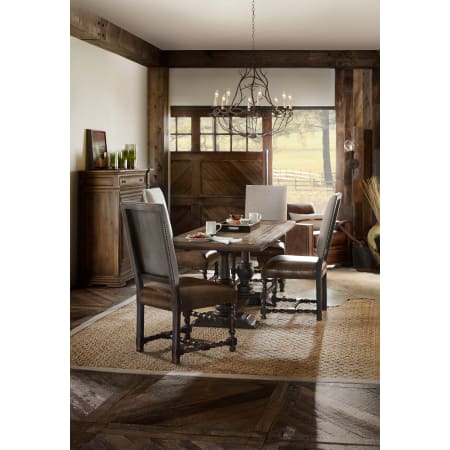 Hooker Furniture-5960-75206-BRN-Lifestyle Shot of Balcones Dining Suite with Comfort Chairs