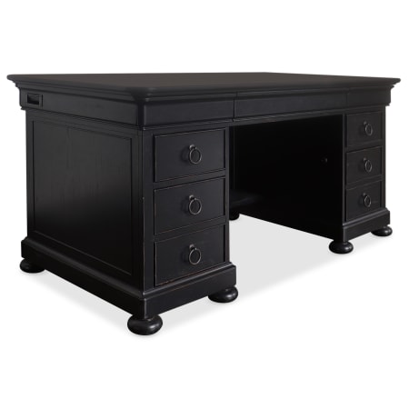 Hooker Furniture Work Your Way 60" Pecan Veneer 7 Drawer Executive Desk Tuxedo