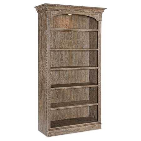 Hooker Furniture Work Your Way 46" Wide 5 Shelf Oak Veneer Bookcase Claro