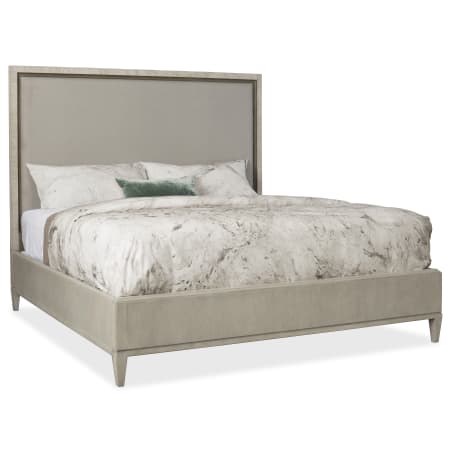 Hooker Furniture Elixir Queen Walnut Upholstered Headboard Serene Gray Beige