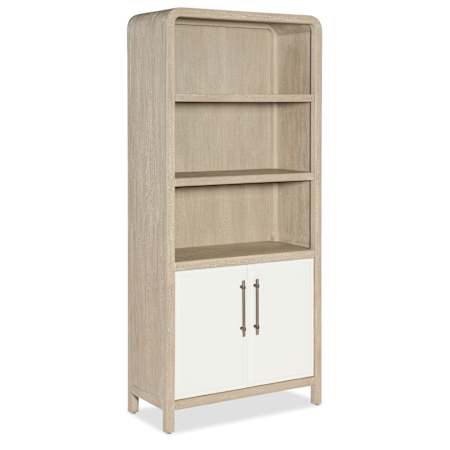 Hooker Furniture Brixton 36" Wide 3 Shelf Wood Veneer Bookcase Elm / Ivory