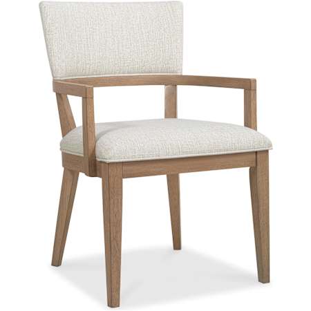 Hooker Furniture Sonnet 24" Wide Linen and Polyester Chair White Oak / Savile Oatmeal