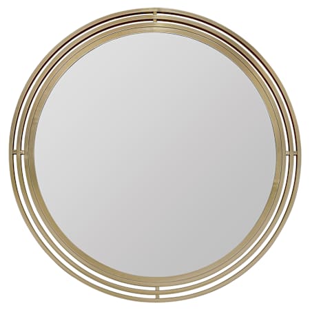 Hooker Furniture Banyon Bay 40" Diameter Circular Flat Metal Framed Accent Mirror Brushed Brass