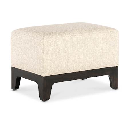 Hooker Furniture Archives 27" Wide Standard Ottoman Black / Curate Wheat
