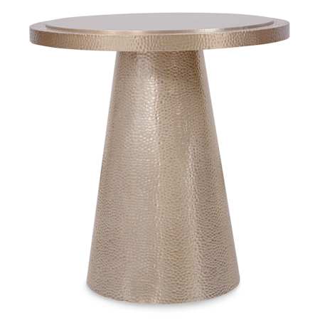 Hooker Furniture Archives 24" Wide Aluminum and Veneer Table Satin Brass